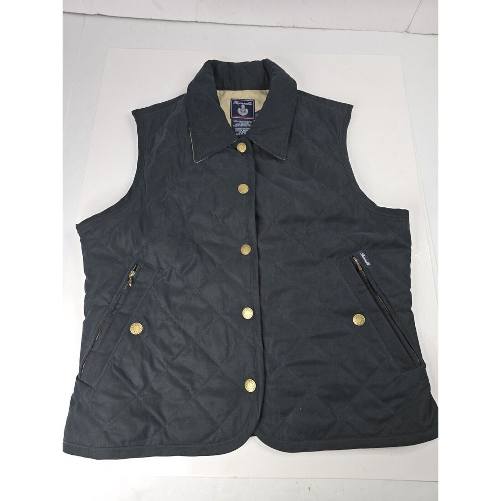 Faconnable Ladies Black Quilted Vest S Small Western Rodeoβ CowgirlCore Pockets